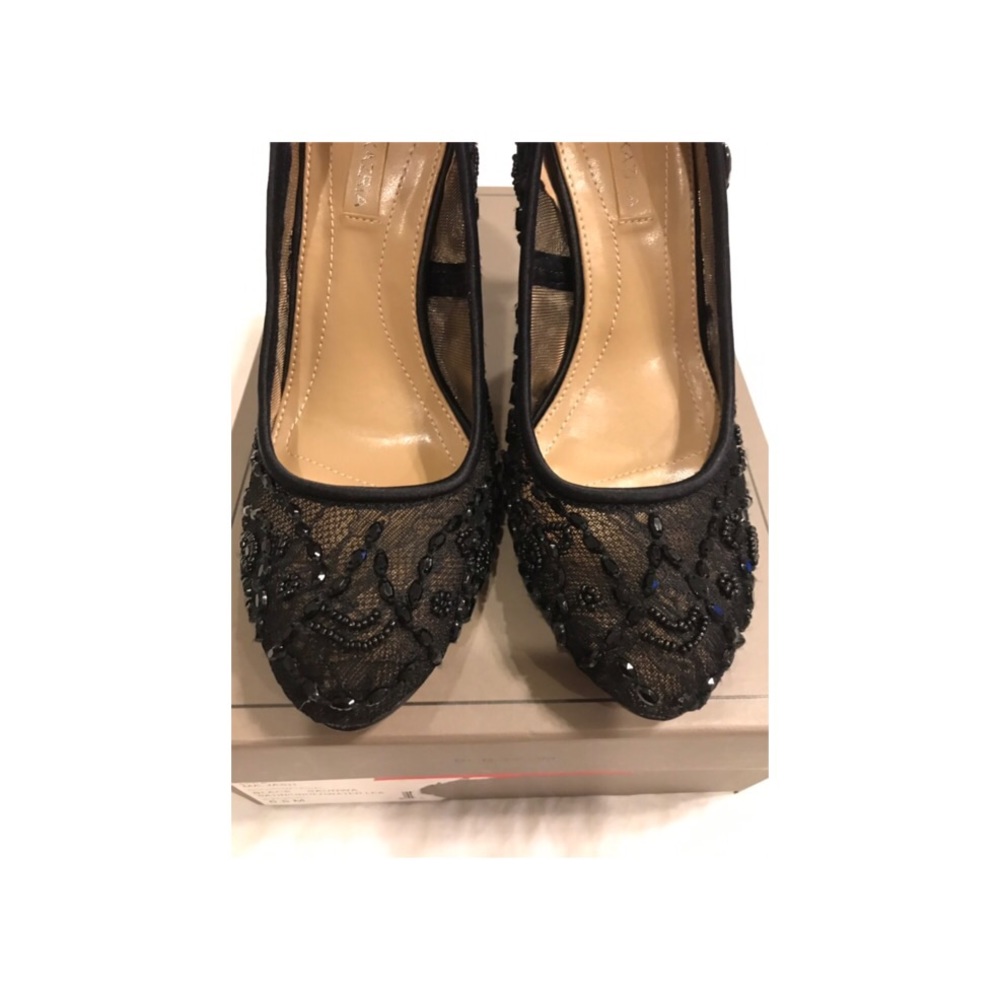 BCBG - Bettie Lace Mesh Pump in Black